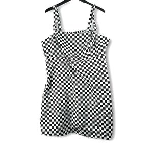 HotTopic Womens Cute Checker B&W Dress Sz 22